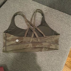 Lululemon energy bra size 8 green camouflage